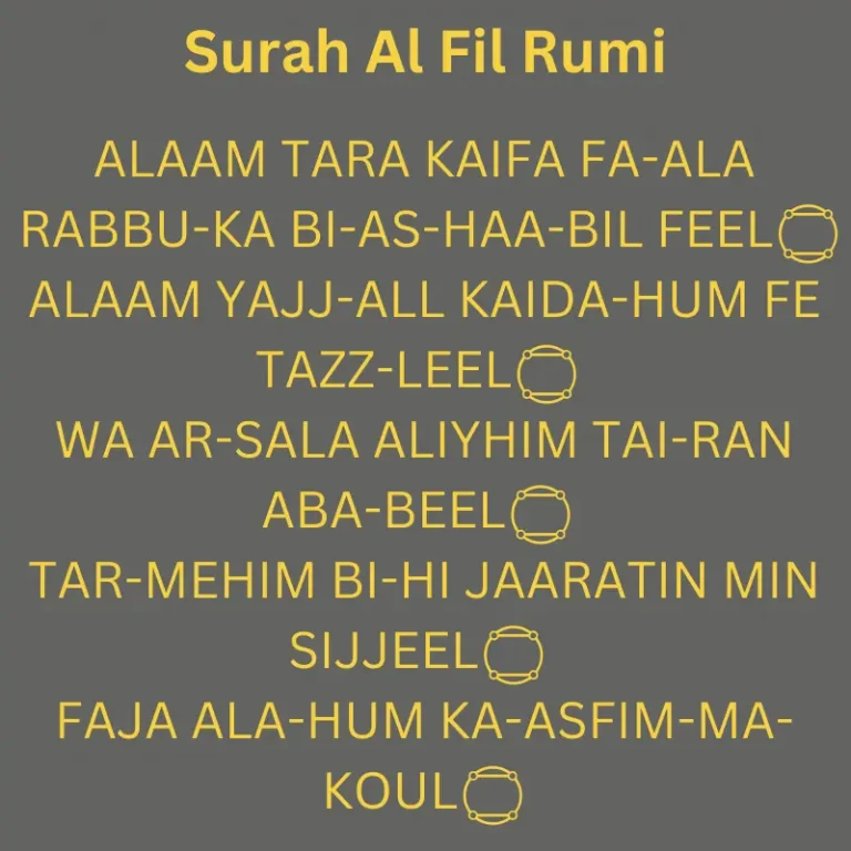 Surah Al Fil Rumi