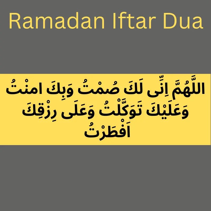 Ramadan Iftar Dua