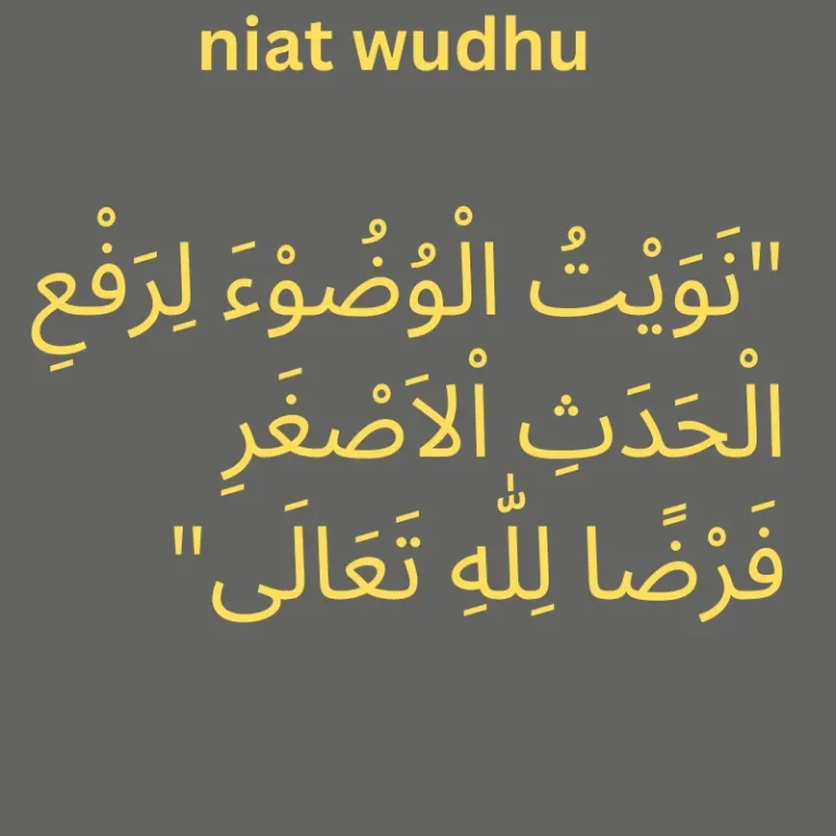 Niat Wudhu in Islam
