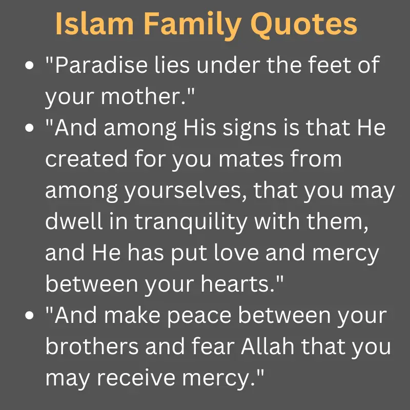 Islam Family Quotes
