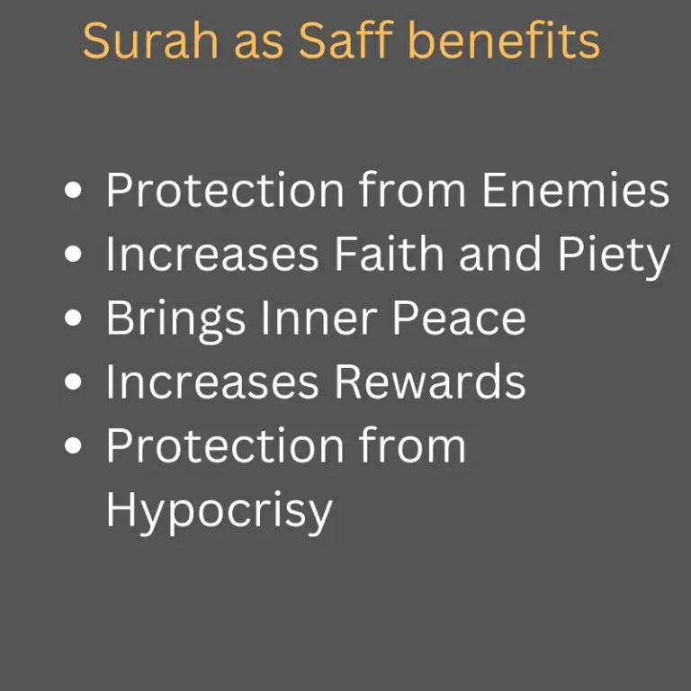 Surah as Saff Benefits