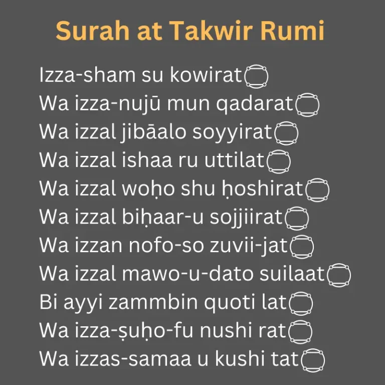 Surah At Takwir Rumi