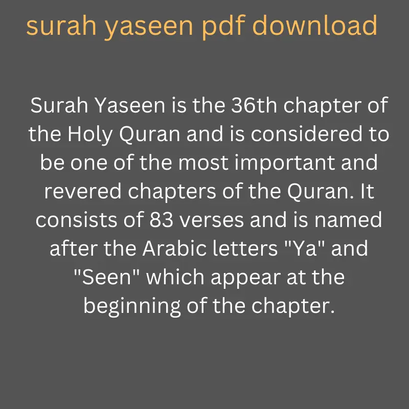 surah yaseen pdf download